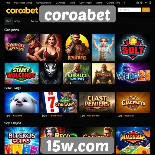Exploração das opções de jogos no site Coroabet